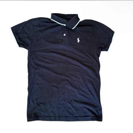 Polo Ralph Lauren noir à liseré blanc