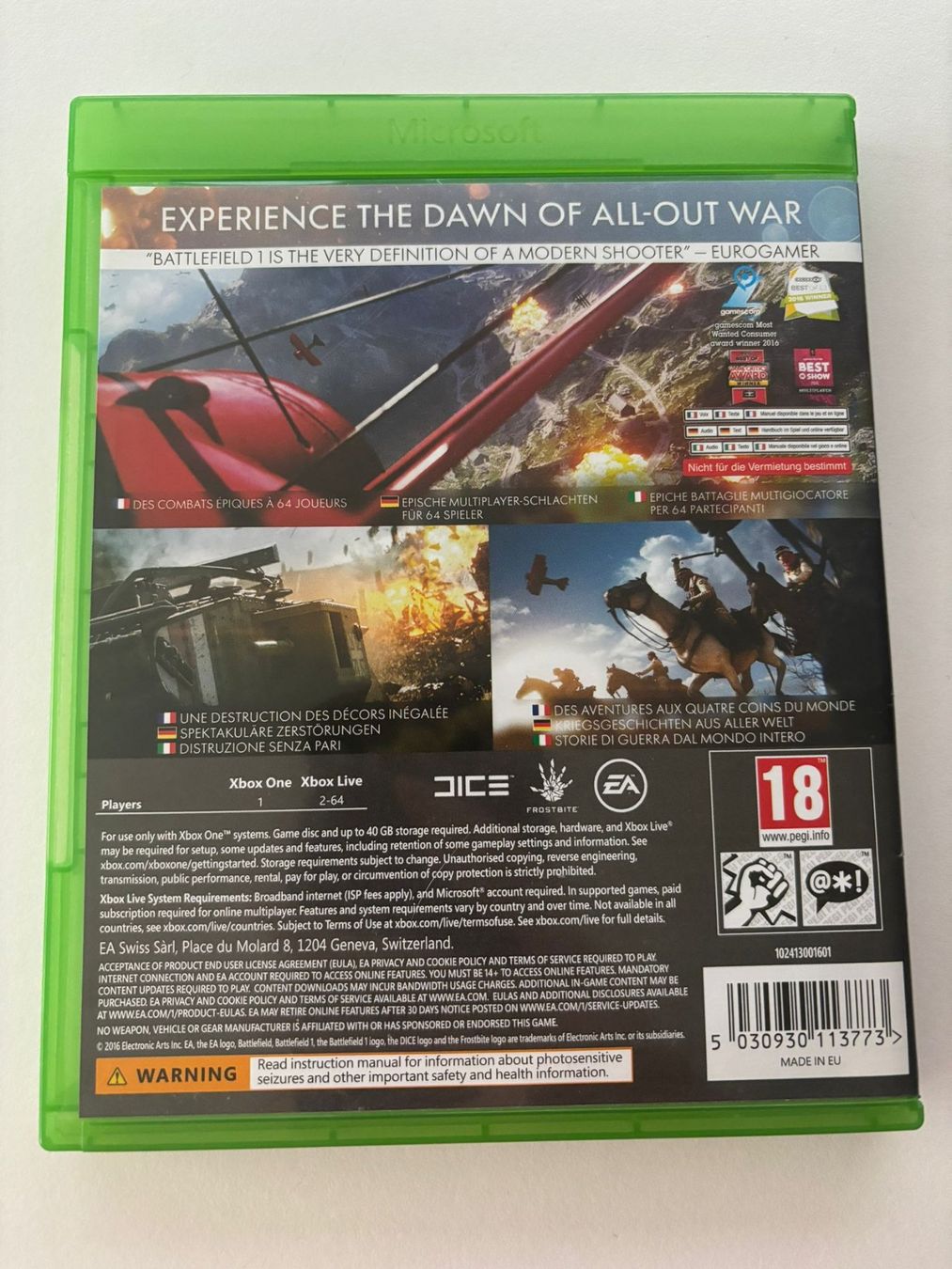 Giochi: Battlefield 1 (XBOX ONE) – Usato da Herisau venduto da Seyashop1 2