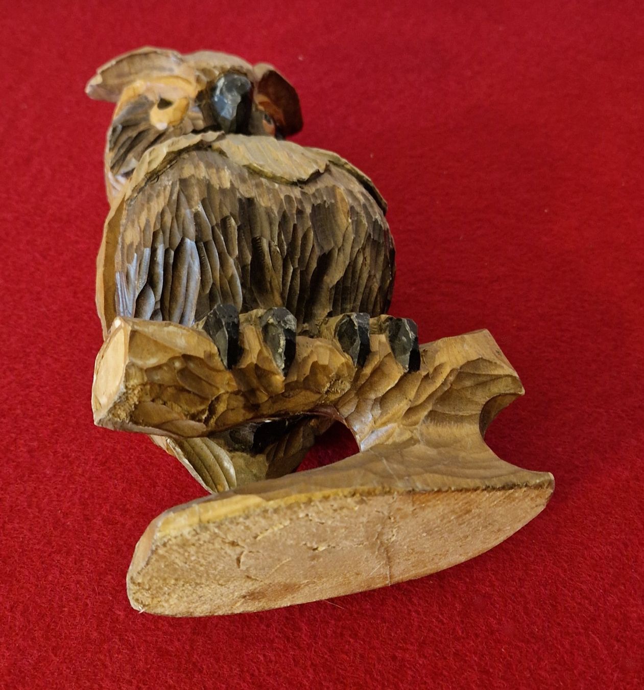 Statuette: Eule auf Ast, Holz schön detailliert geschnitzt ca. 19cm – Usato da Zürich venduto da silver-team 6