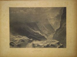 gravure ancienne du col du St Gotthard