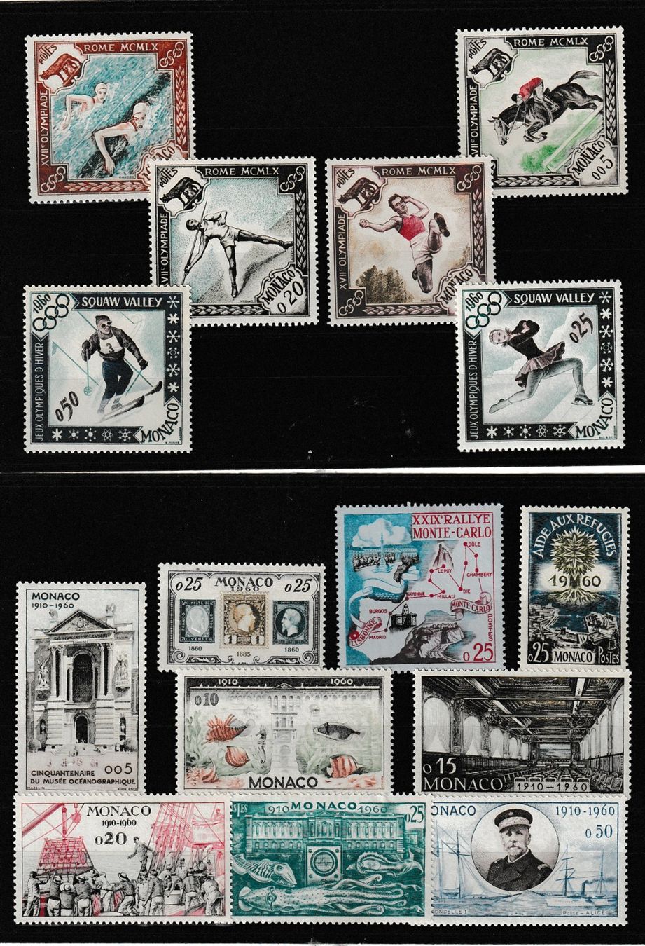 Tutti i francobolli: Monaco 1960 fast komplett briefmarken – Nuovo (secondo la descrizione) da St Gallen venduto da Stampsalshobby
