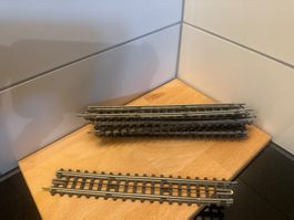 Modelleisenbahn Gleise gerade 9x gebrauchter Zustand