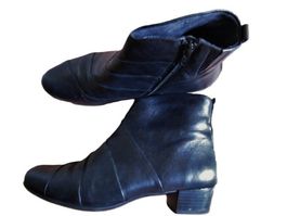 Gr. 38 MARC tolle Stiefeletten Ancle Boots schwarz Leder