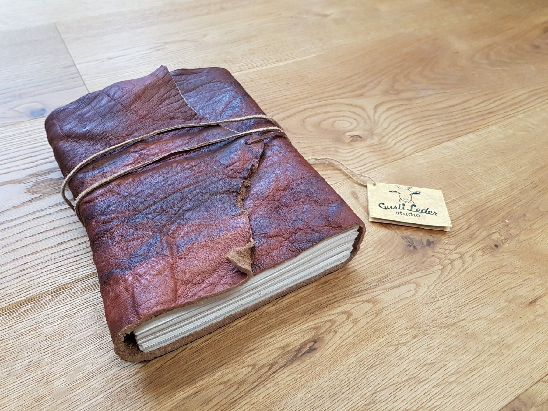 Blocchi: Buch Kladde mit Ziegenledereinband A6 – Usato da Büron venduto da preact 1