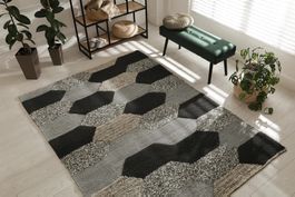 Ikea KOLLUND Flat Woven Rug, 170 x 240 cm, Handmade Grey