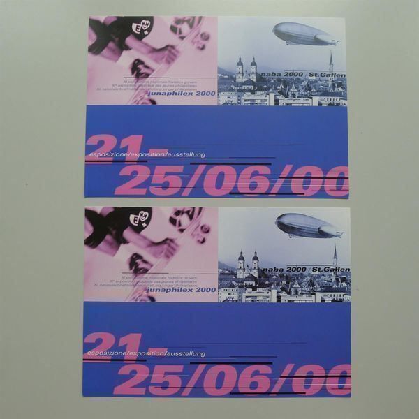 Alle Briefmarken: 2000, ZEPPELIN Ganzsache ungefaltet, selten ! – Gebraucht aus Sursee von Luzernerraute