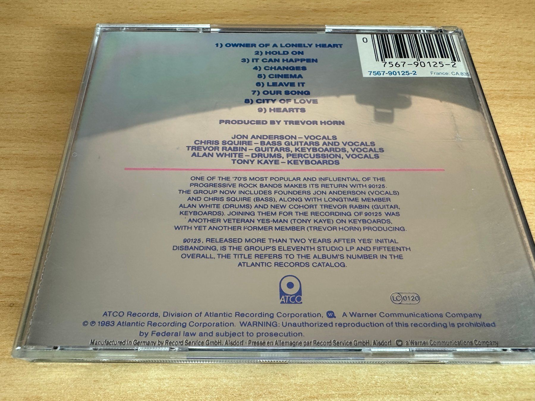 CD: Yes – 90125 – Usato da Rikon im Tösstal venduto da Alpenmutz 1