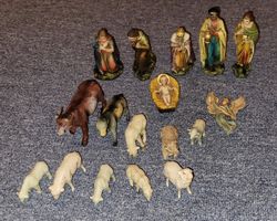 Krippenfiguren gips vecchio Presepe in gesso