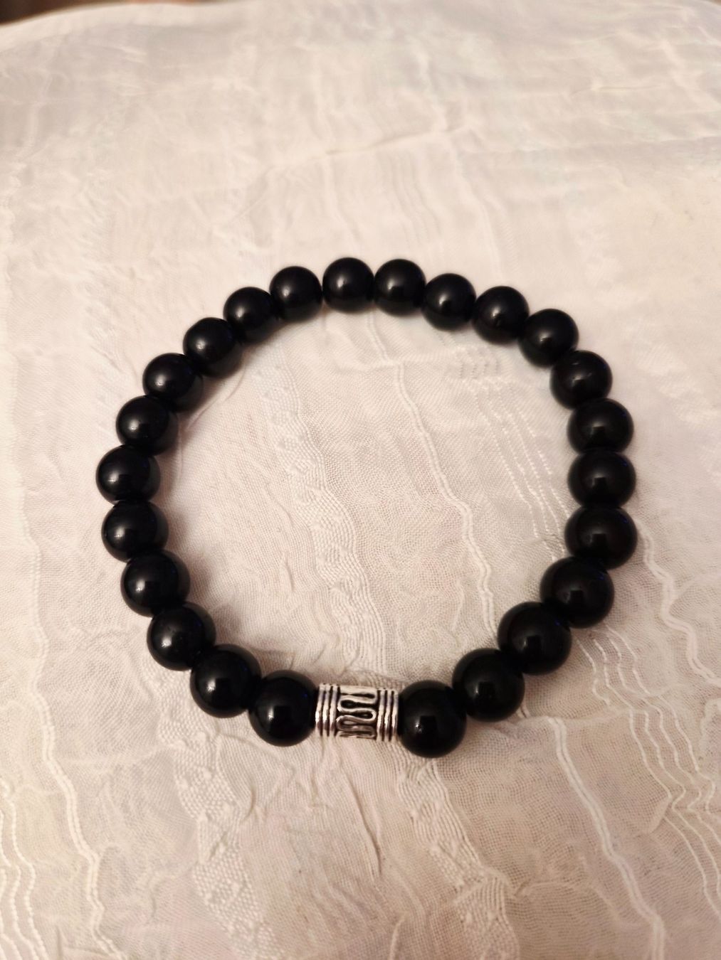 Bracelets: Onyx Edelstein Armband Elastisch mit Halskette – Neuf avec emballage d'origine à Dietikon par Eleda 2