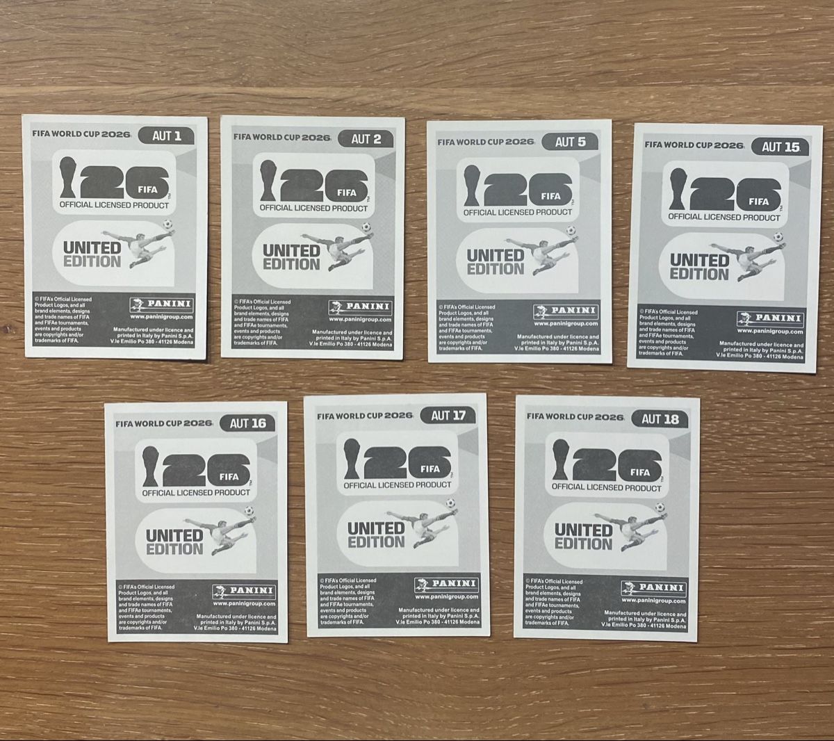 Panini Carte collezionabili: Panini Sticker - AUT - 7 Stickers – Nuovo (secondo la descrizione) da Adliswil venduto da didoli 1