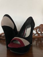 Schwarze Damen Plateau Pumps Gr. 40