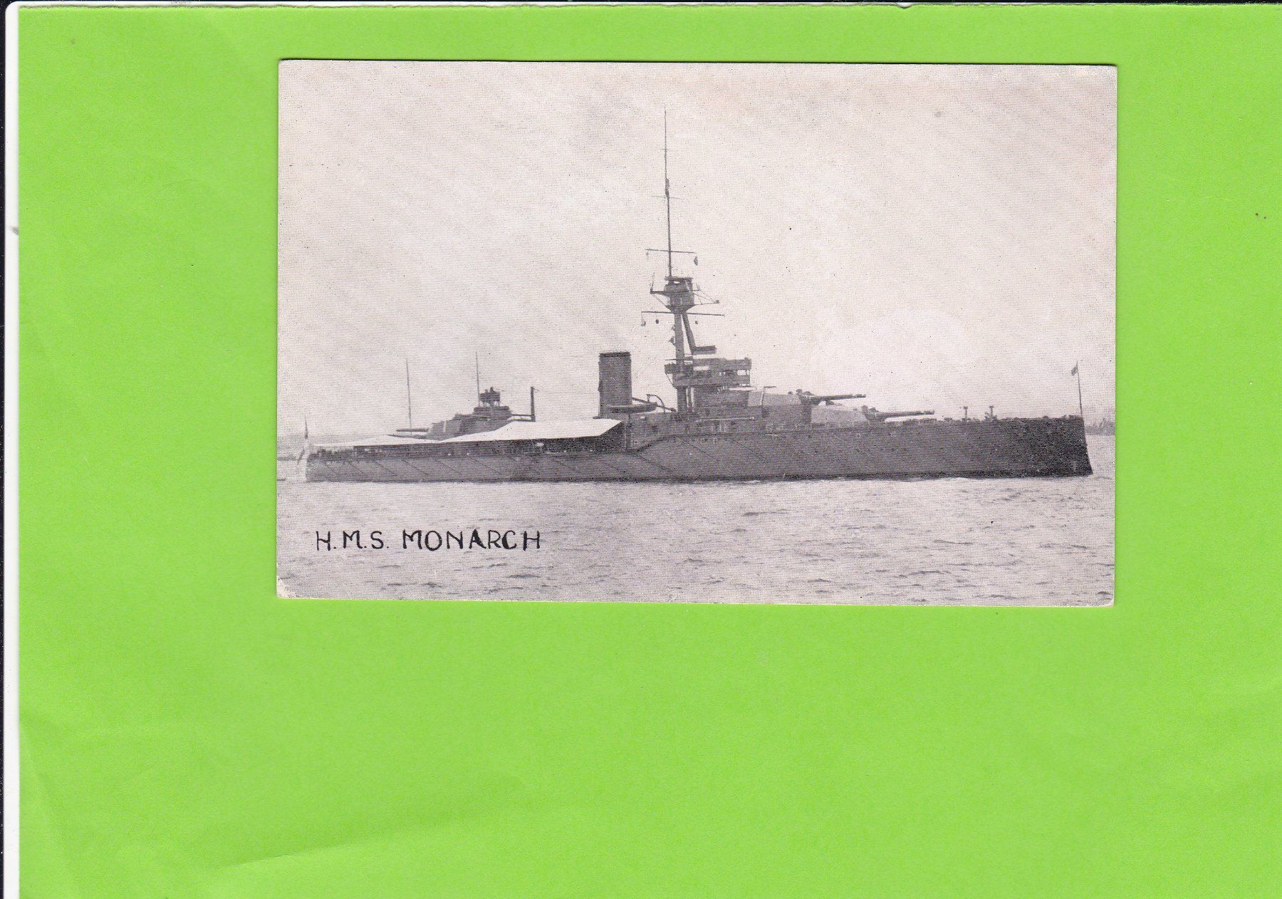 Cartoline postali: H.M.S. Monarch – Usato da St. Peterzell venduto da neckertal