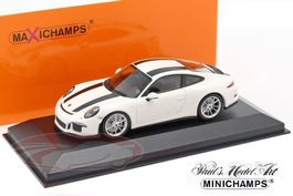 PORSCHE 911 R 2016 weiss/schwarz 1:43 von Minichamps