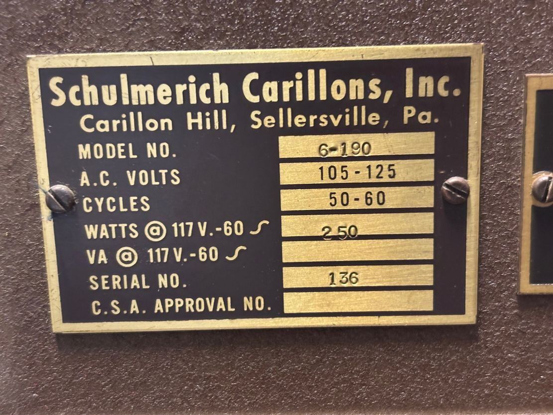 Amplificatori: Schulmerich,  extrem seltene 220V  Stereo Endstufe – Usato da Farvagny-le-Grand venduto da Mr.Hood 3