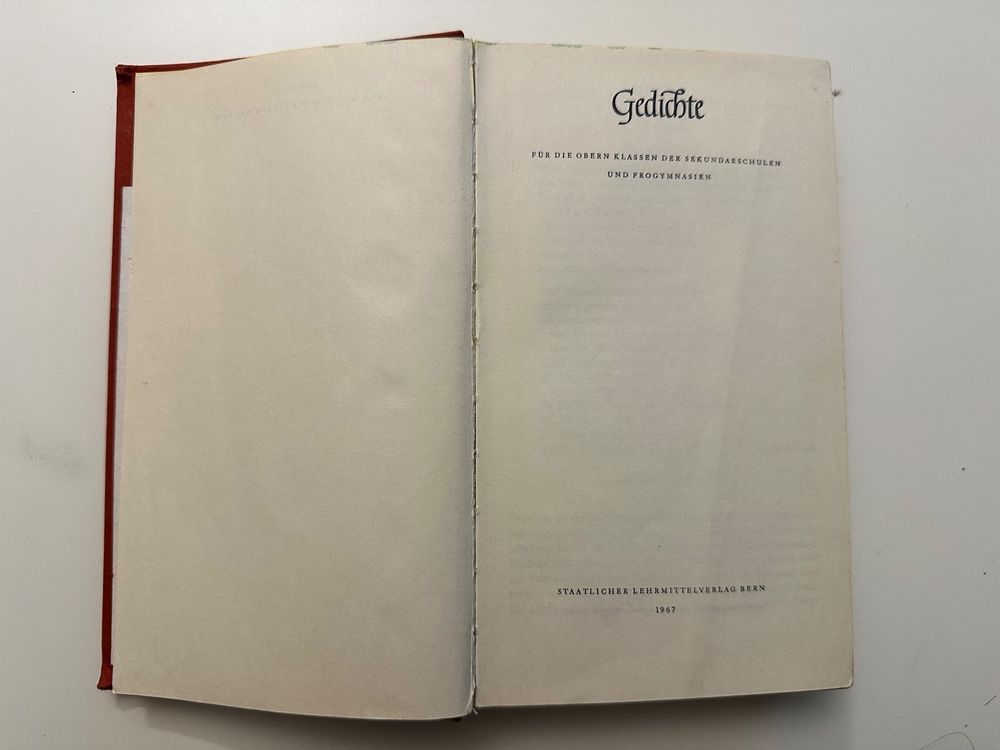 Livres: Altes Gedichte Buch, vom Mittelalter bis zur Neuzeit Jg 1967 – D'occasion à Münsingen par Ganjam 3
