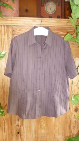 Braune Bluse Gr 40 LEBEK leichte Streifen