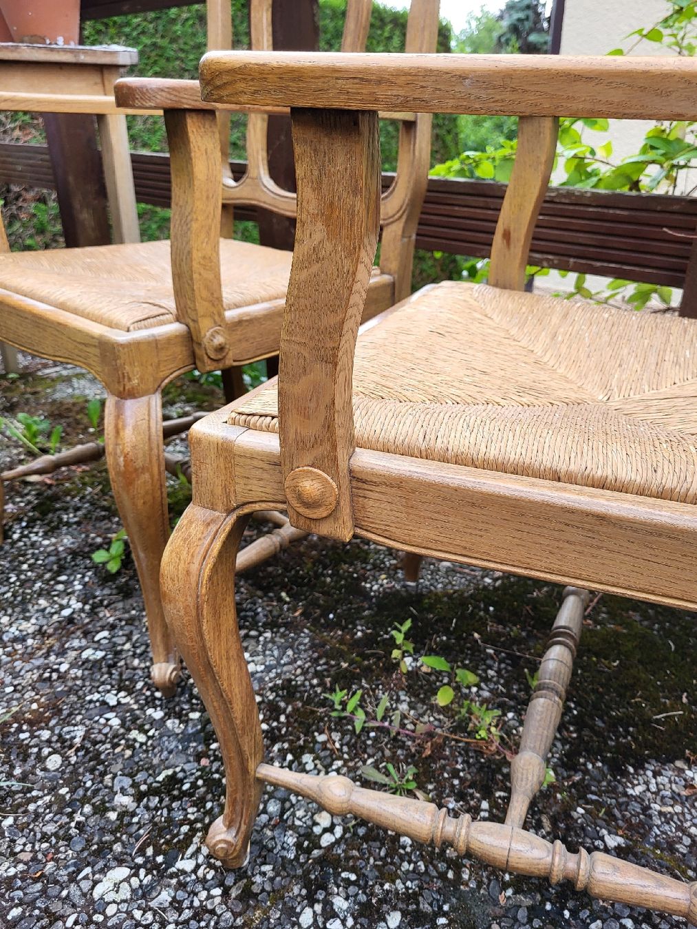 Stühle: 2 chaises en chêne blond paille chabby chic 70er. – Gebraucht aus Vevey von oldiz 7