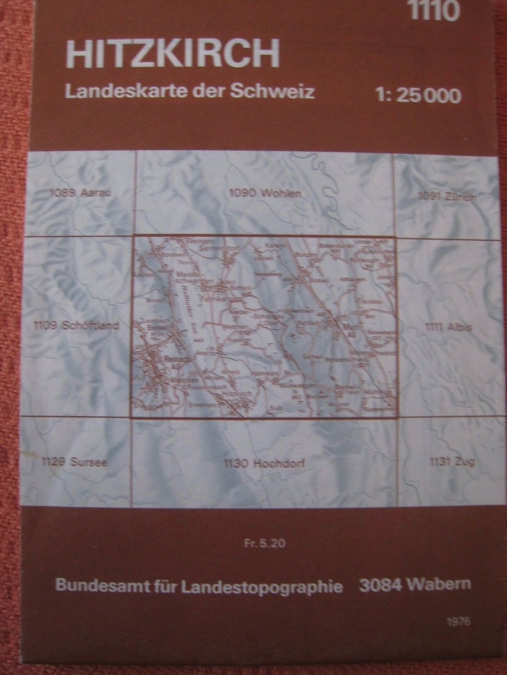 Landkarten & Atlanten: Landeskarte der Schweiz Hitzkirch – Gebraucht aus Lohn-Ammannsegg von elch_55