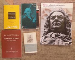 4 Bücher über Haydn, Mozart, Zelter und Du-Heft über Bach