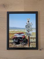 Gerahmtes Bild Route 66 Deko für Wohnzimmer oder Büro