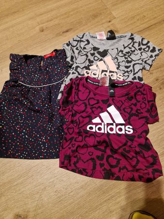 Turnen shirts Adidas und Bluse Gr. 110