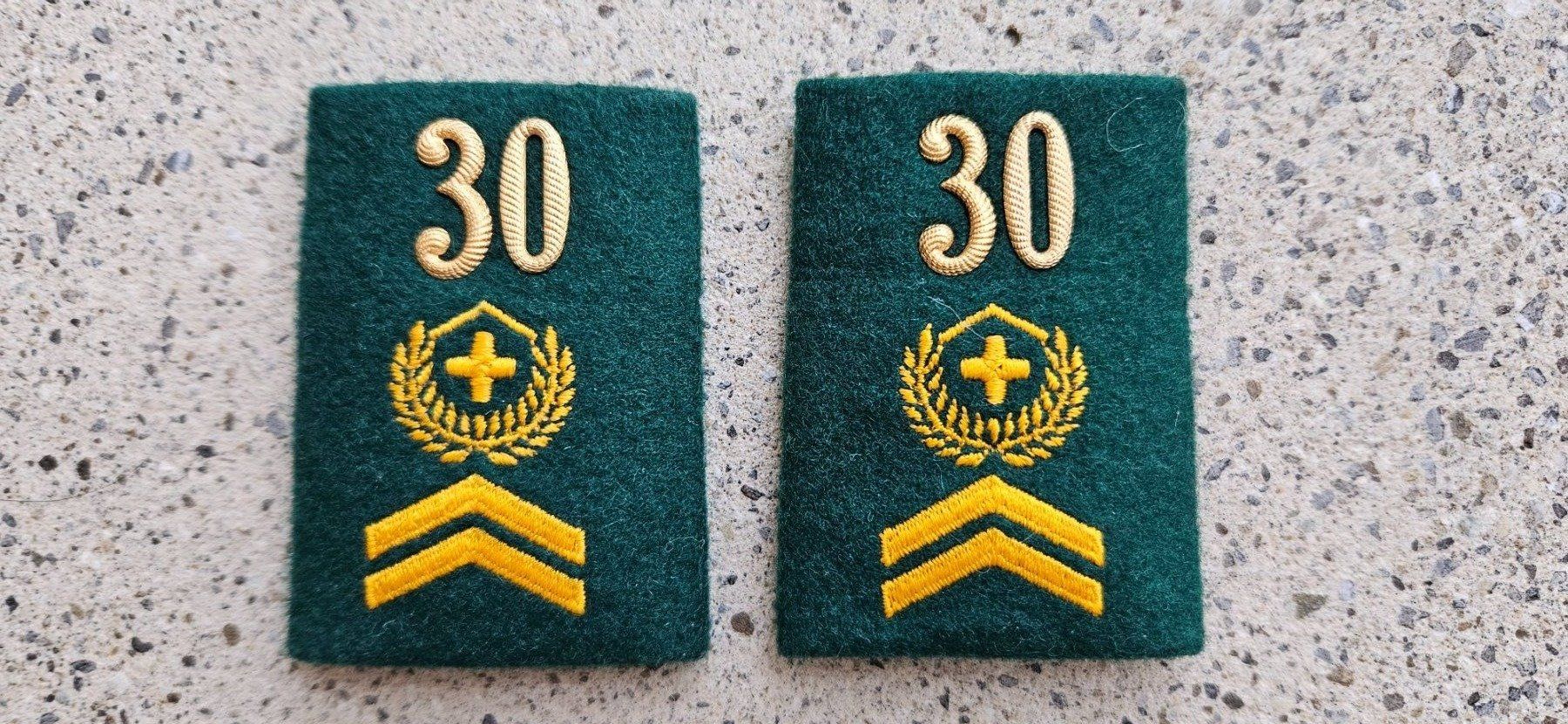 Schweizer Armee Placchette & Badge: *** Patten /Schulterschlaufen mit Nummer *** – Usato da Riedholz venduto da fr_sIruP