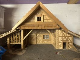 Holzkrippe Weihnachten Deko