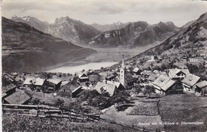Cartoline postali: AMDEN mit Walensee u. Glarneralpen. – Usato da Schlieren venduto da Rapaelli