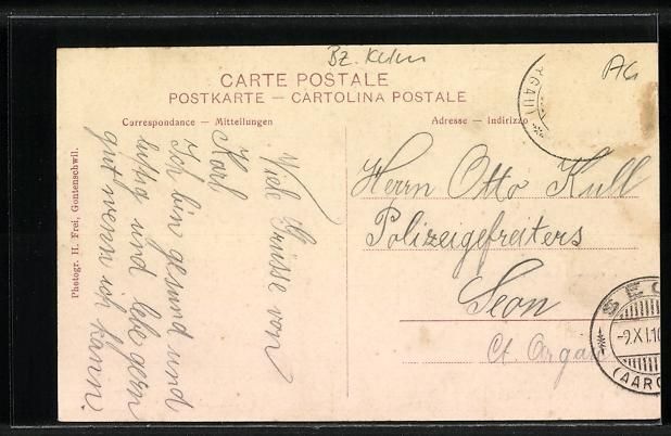 Cartoline postali: Gontenschwil, Cigarren-Fabrik Giger, Bad – Usato da Berlin venduto da bartko-reher 1