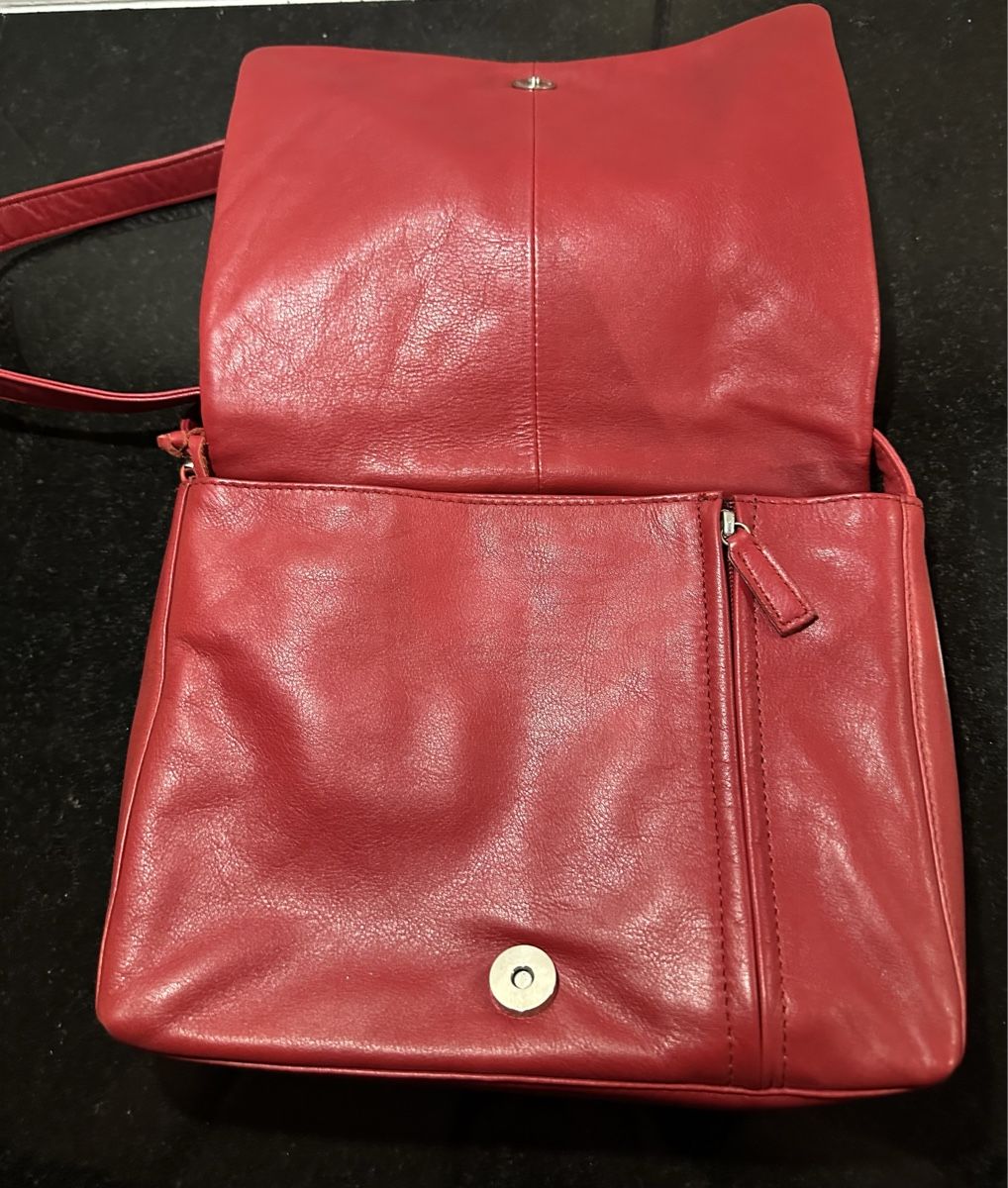 Borse da donna: Rote Ledertasche Bodenschatz Umhängetasche – Nuovo (secondo la descrizione) da Münsingen venduto da Innchen 2