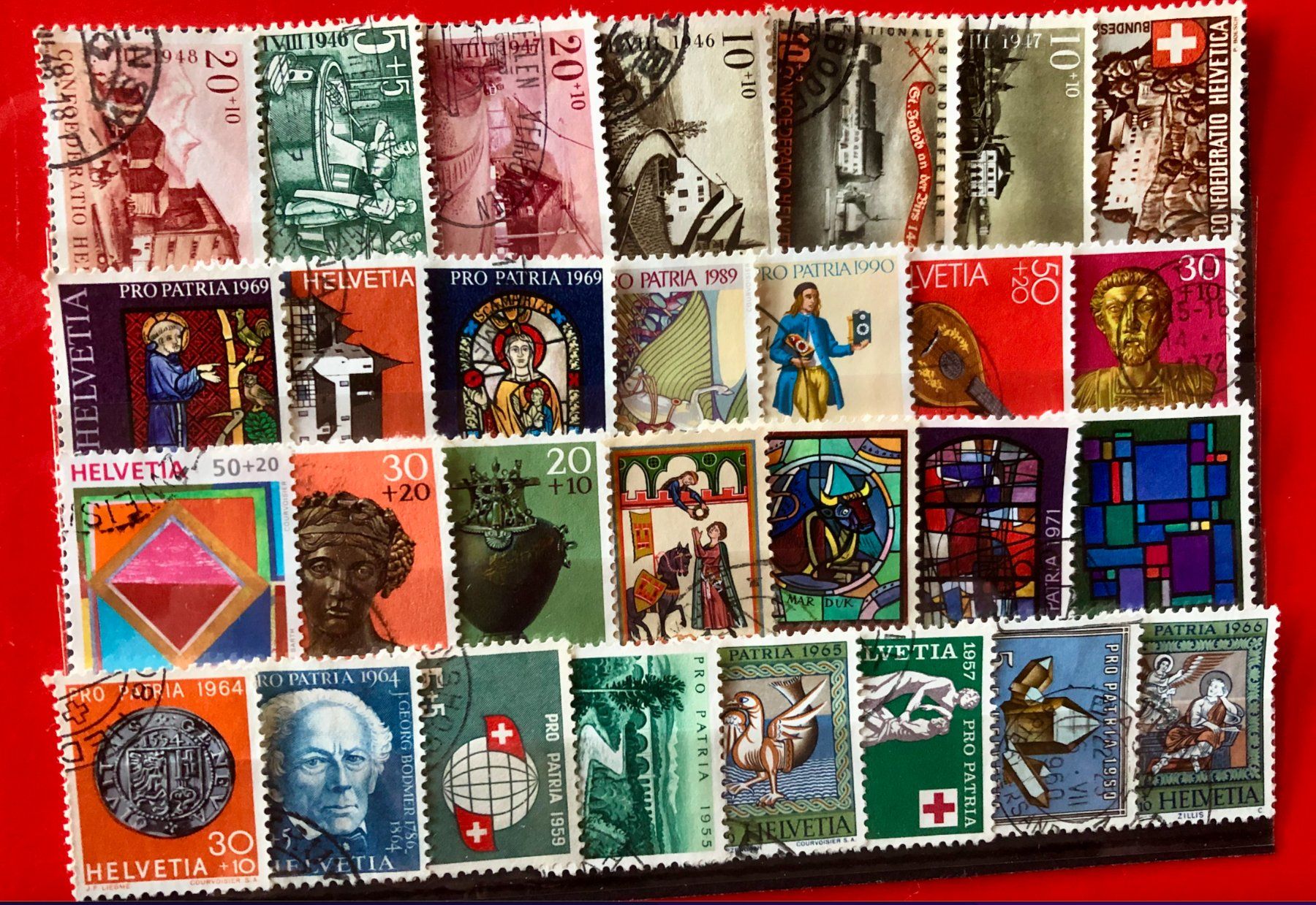 Alle Briefmarken: Bundesfeier - Pro Patria Briefmarken  gestempelt – Gebraucht aus Aarau von Billa007