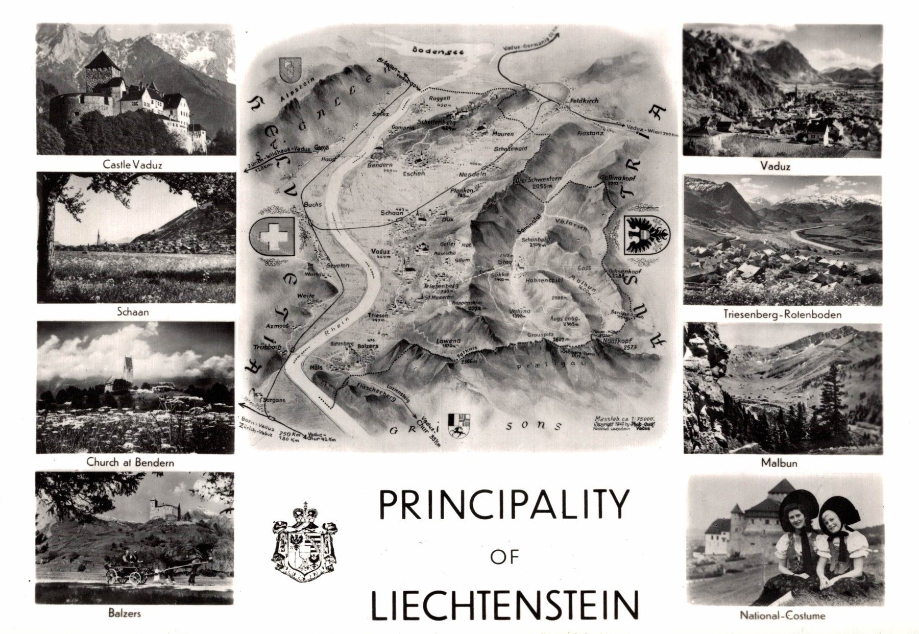 Cartoline postali: Principality of Liechtenstein – Usato da Bronschhofen venduto da Astore