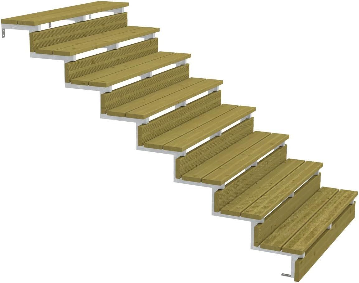 Altro: Stahl Treppenwange 8 Stufen - 2er Set – Nuovo e nell'imballaggio originale da Bottighofen venduto da zaap 2