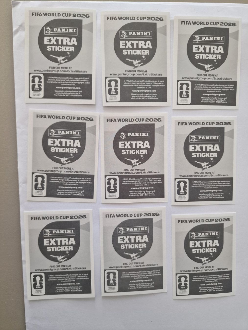 Panini Carte collezionabili: Panini extra Stickers - 9 verschiedene Bronze – Nuovo (secondo la descrizione) da Adliswil venduto da vendor123 1