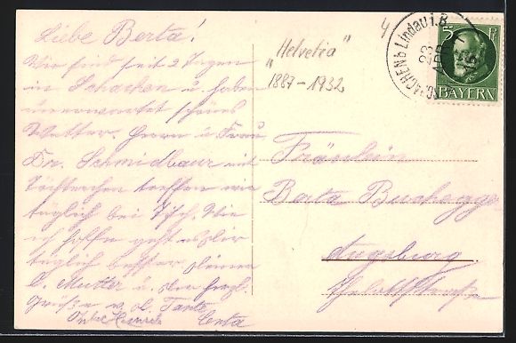 Cartoline postali: Bad Schachen, Bodenseedampfer Helvetia v – Usato da Berlin venduto da bartko-reher 1