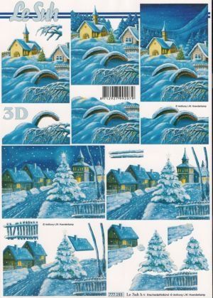 Kit bricolage: 3D Schnittbogen Dorf im Winter – Nuovo (secondo la descrizione) da Schlatt TG venduto da kreativ-atelier