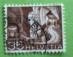Nr.304 mit Stempel Alpenpoststrasse Technik und Landschaft