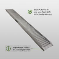 1x Auffahrrampe Schwerlastrampe 1000kg - Alu starr - 200cm