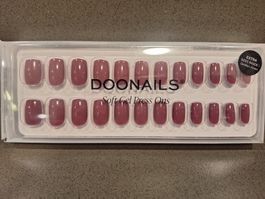 DOONAILS Soft Gel Press Ons / Short Square / Farbe Bubblegum