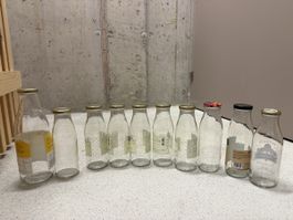 Einmachgläser Glasflaschen, verschiedene Grössen, 10 Stk.