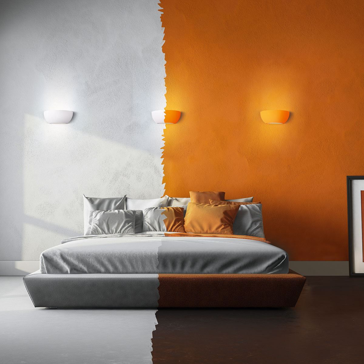 Lampade: Wandleuchte, Weiss, 25 cm x 9 cm, Gips – Nuovo (secondo la descrizione) da Kreuzlingen venduto da Smart-Light 1