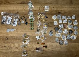 Konvolut Pins und Fasnachtsplaketten, ca 45 stk