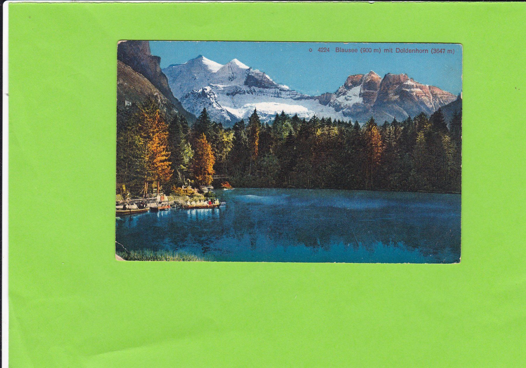 Cartoline postali: Blausee mit Oldenhorn – Usato da St. Peterzell venduto da neckertal