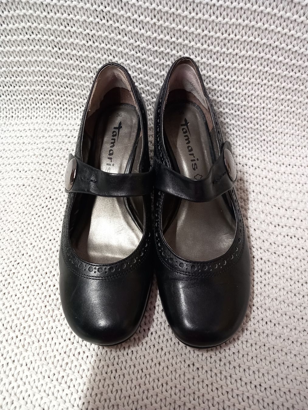 Tamaris Damenschuhe: Tamaris Leder Pumps Gr. 36 schwarz – Gebraucht aus Gwatt (Thun) von umwelt-brocki 1