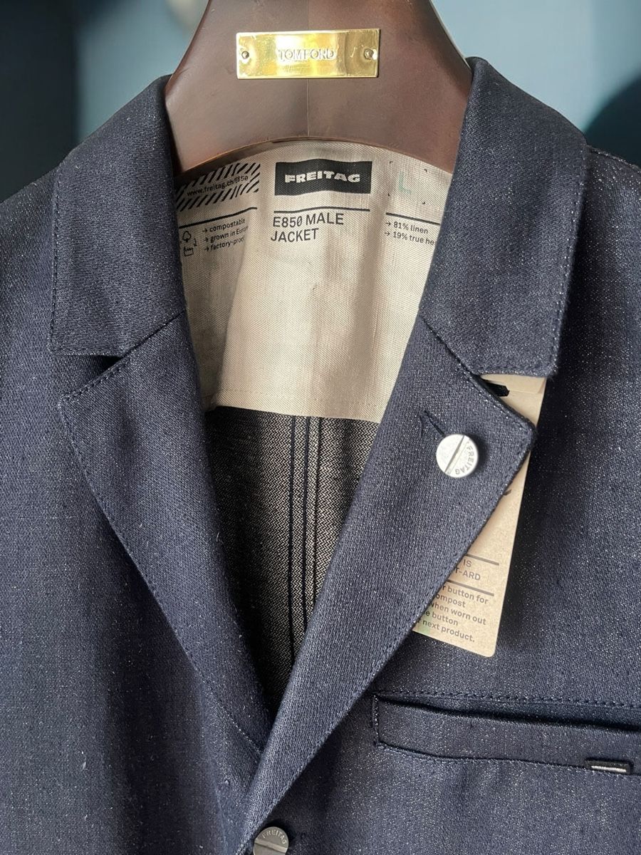 Freitag Giacche: FREITAG E850 LEINEN / HANF SAKKO Gr. M/L NEU !!! – Nuovo e nell'imballaggio originale da Zürich venduto da Recode.Fashion 1