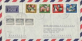 Deutsche Bundespost: Hamburg - Rio (Brasilien), 22.2.1963