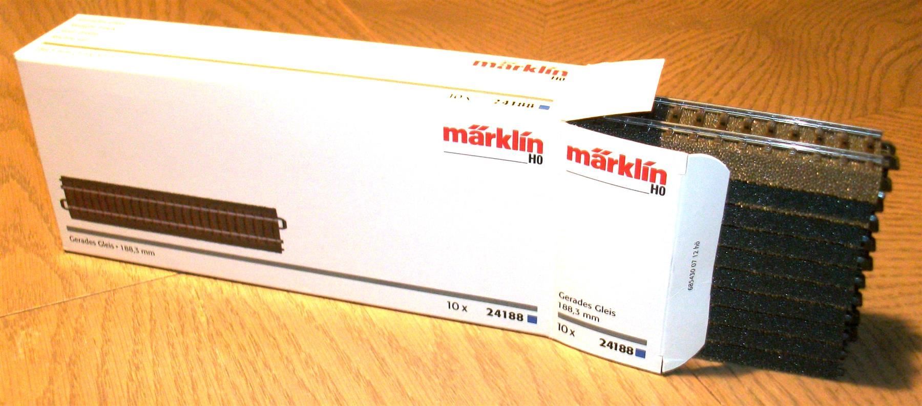 Märklin Modellini di ferrovie: C-Gleise, 24188, neu, ab 1 Packung – Nuovo e nell'imballaggio originale da St. Moritz venduto da Manu7500