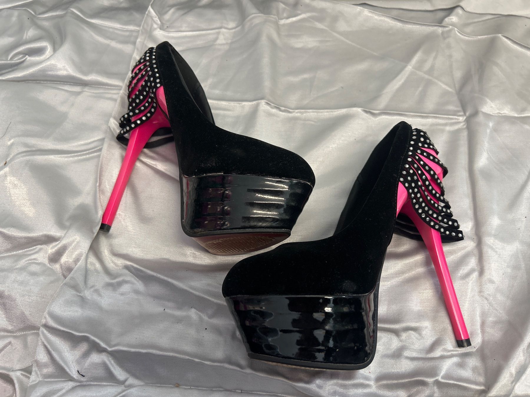 Scarpe da donna: Plateau Pumps schwarz/pink Gr 35 Neu – Nuovo e nell'imballaggio originale da Regensdorf venduto da Spyke55 2