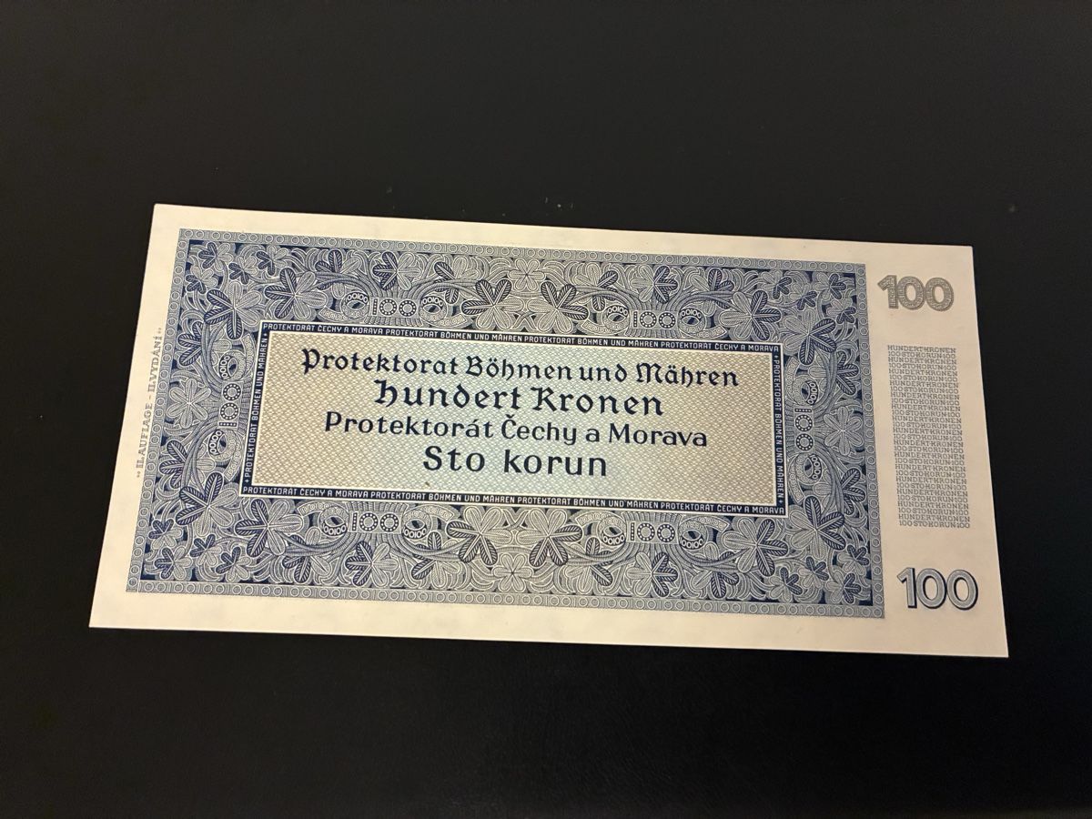 Banconote: 100 korun 1940 bankfrisch  – Nuovo (secondo la descrizione) da Dällikon venduto da Woldbanknoten 2