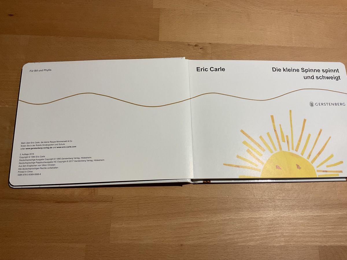 Bücher: Die kleine Spinne spinnt und schweigt Eric Carle – Neu (gemäss Beschreibung) aus Wil ZH von RiccardaWegmann 2